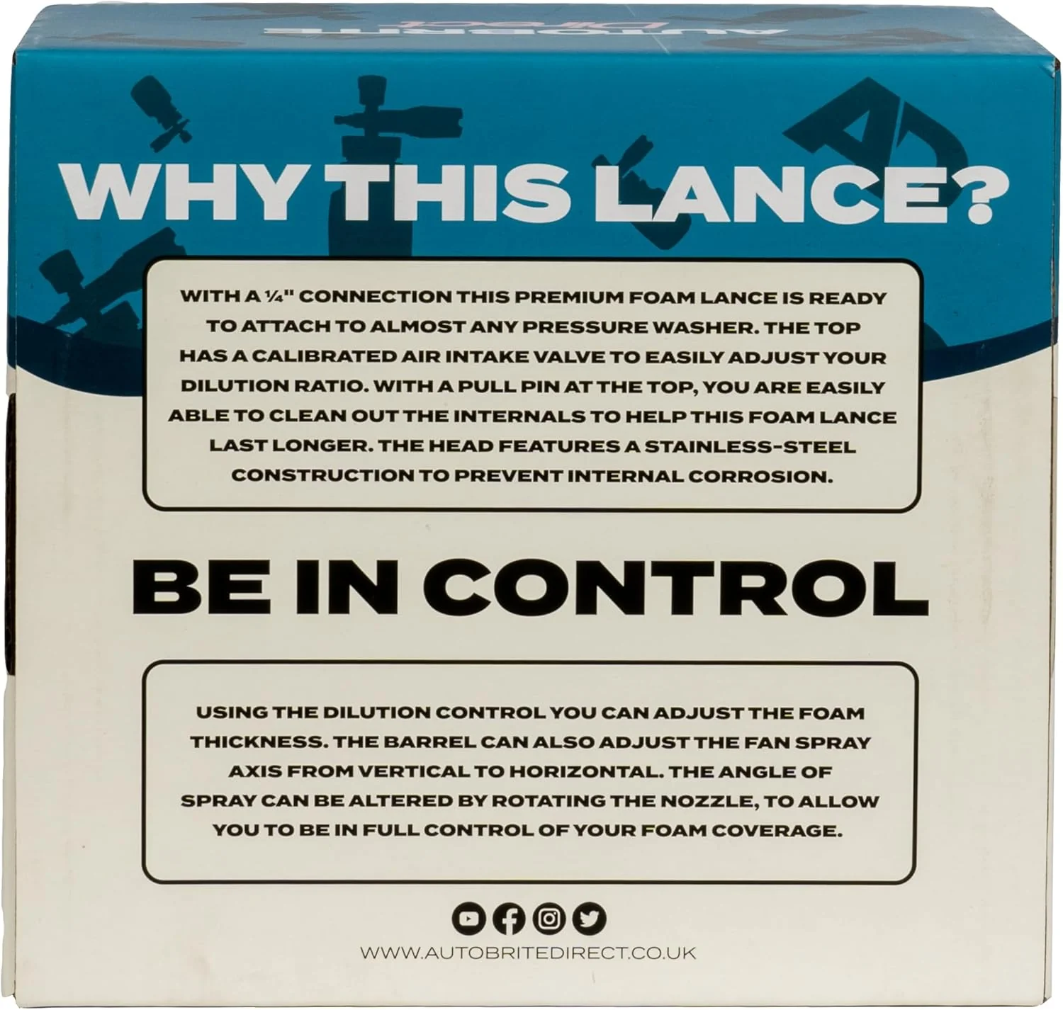 Autobrite Direct Snowfoam Lance 1/4 Inch Quick Release - Image 4