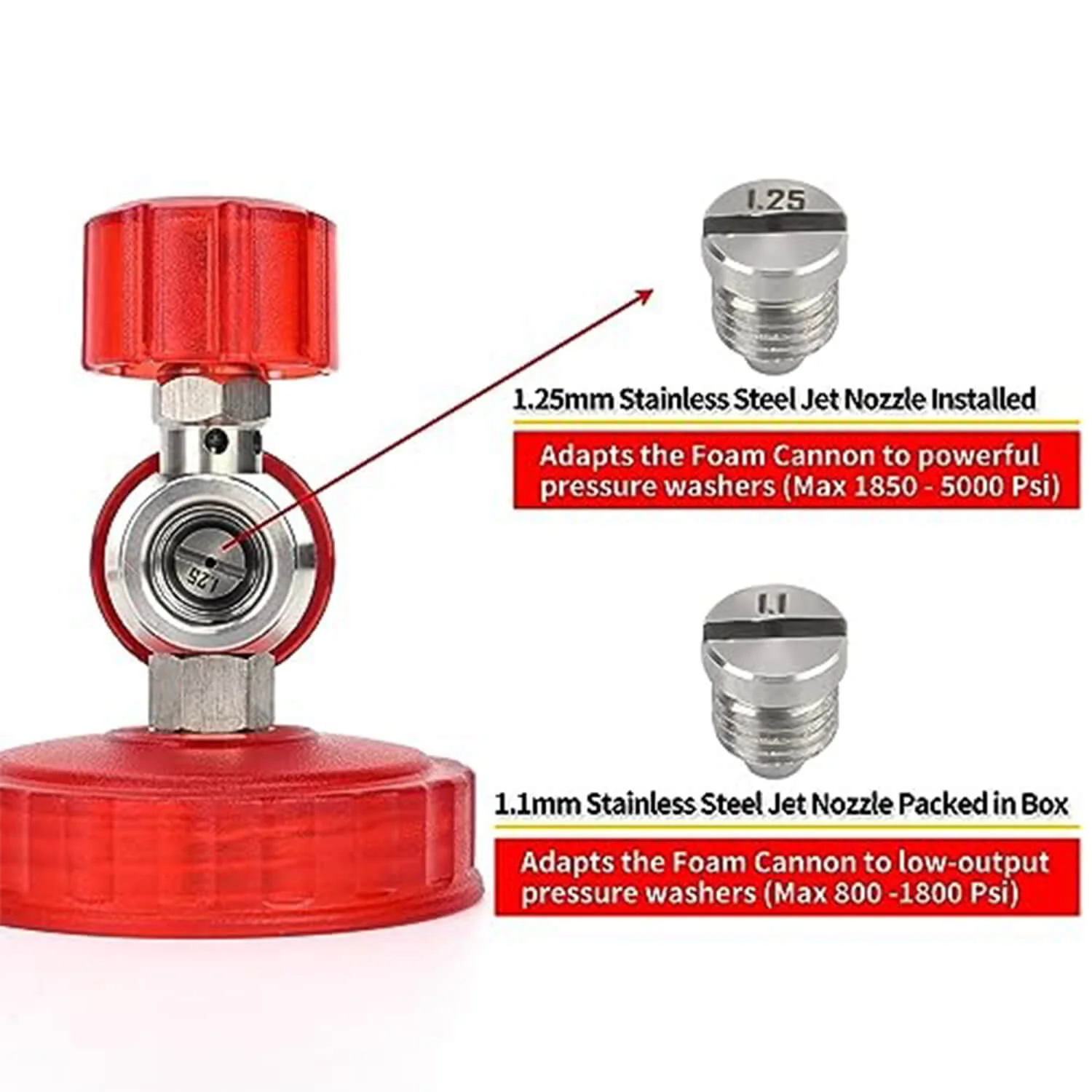 Bear Force Foam Cannon Stainless 1/4 Quick Release - Image 3