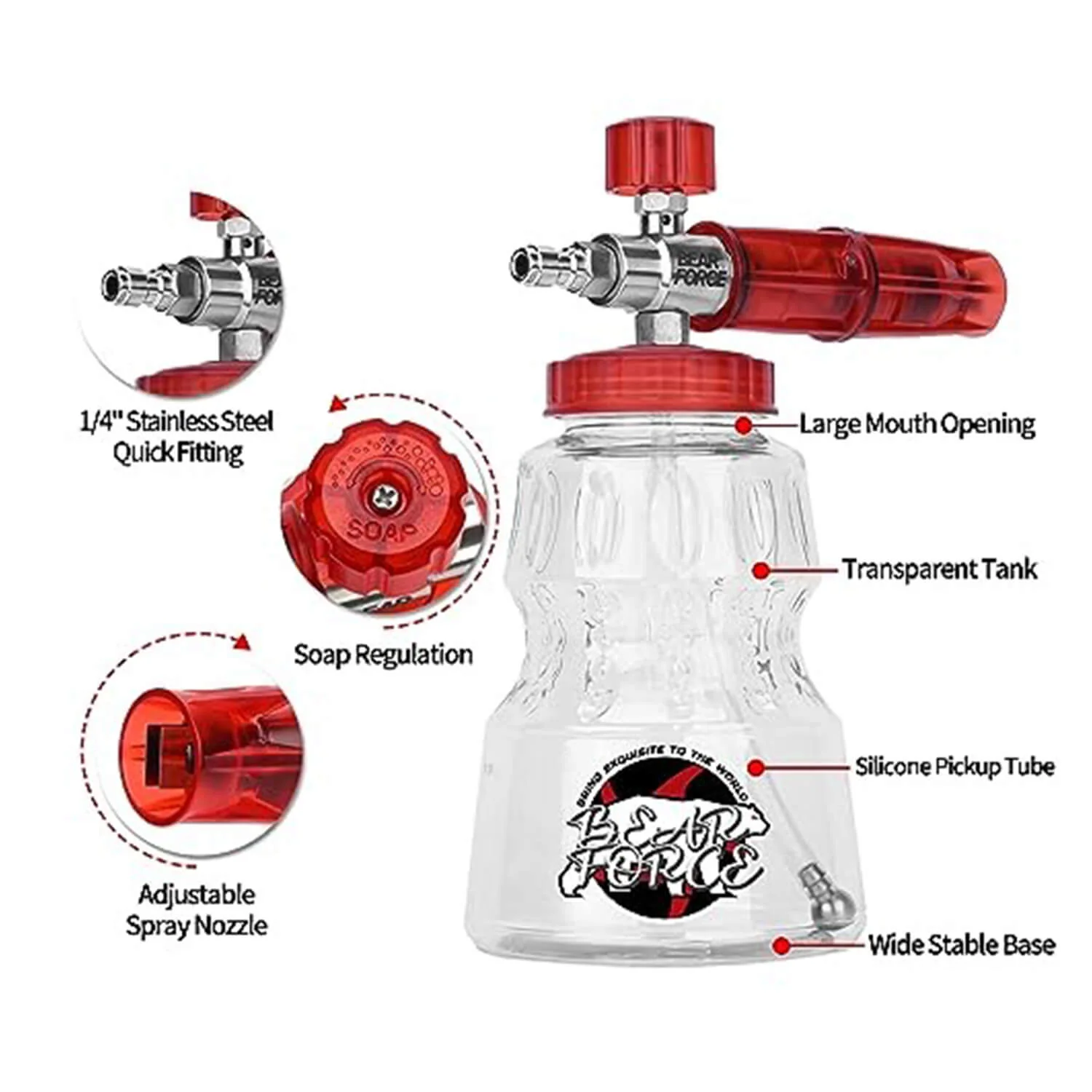 Bear Force Foam Cannon Stainless 1/4 Quick Release - Image 4