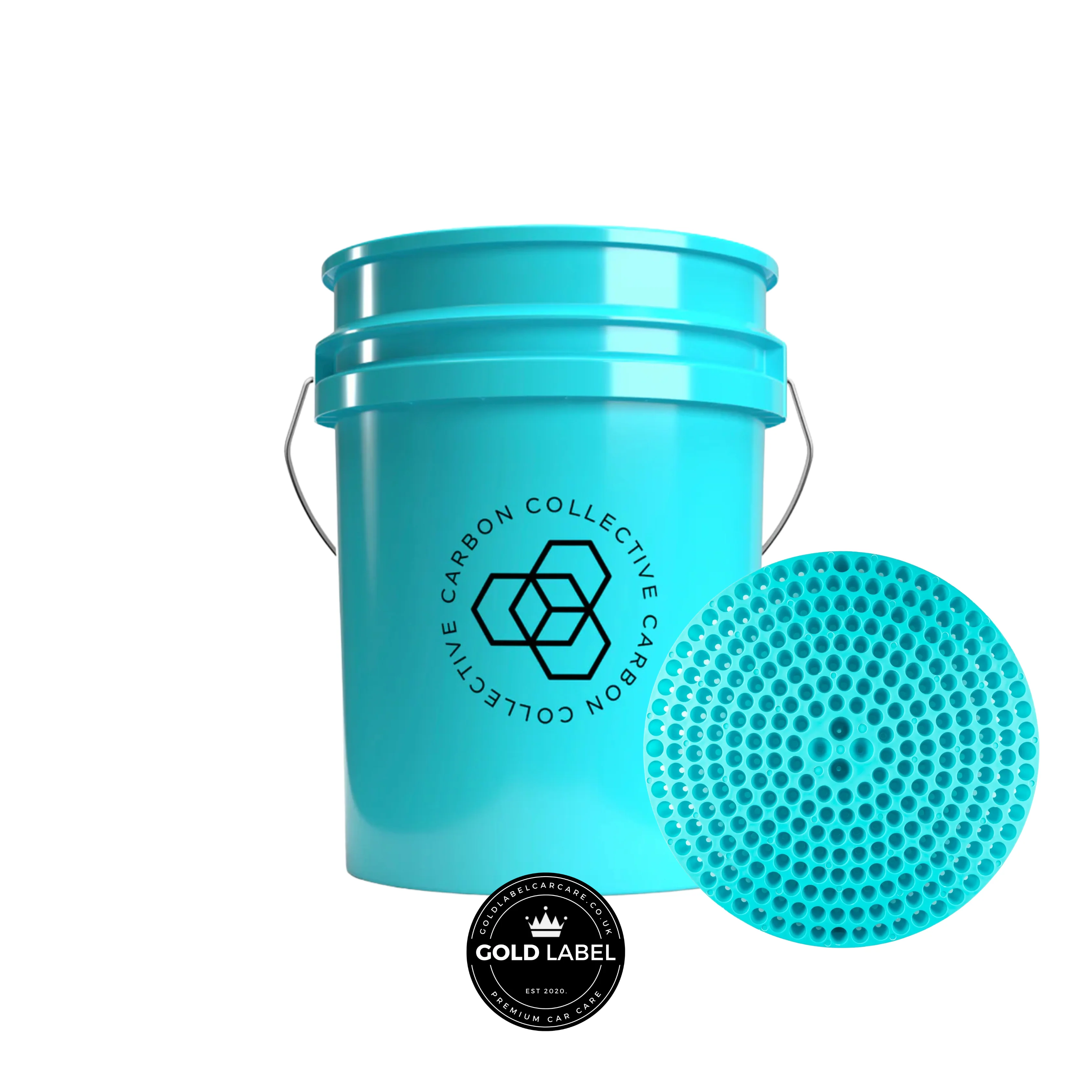 Carbon Collective Signature Teal Bucket & Vortex Grit Guard Bundle 20L