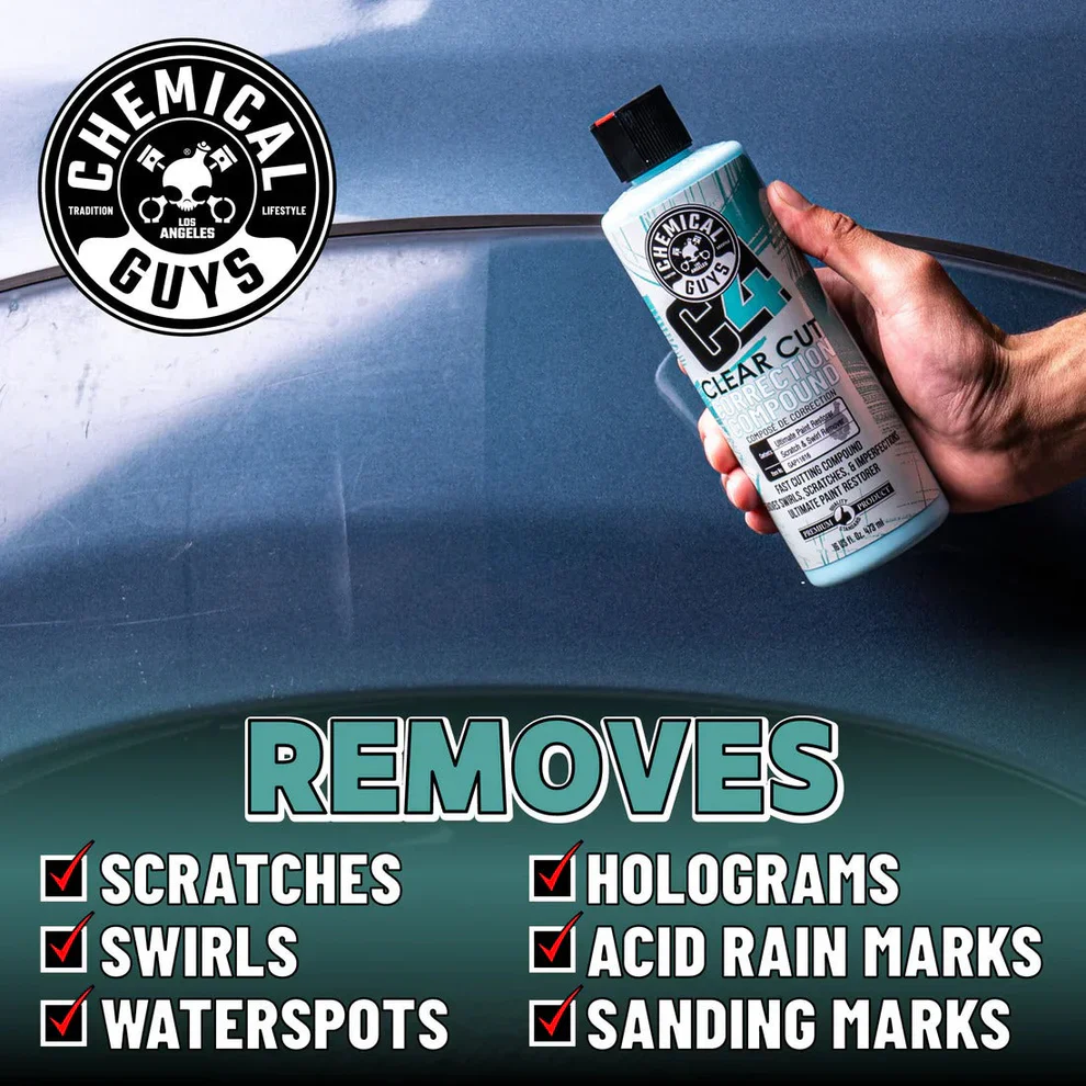 Chemical Guys C4 Clear Cut Correction Compound 16oz - Image 15