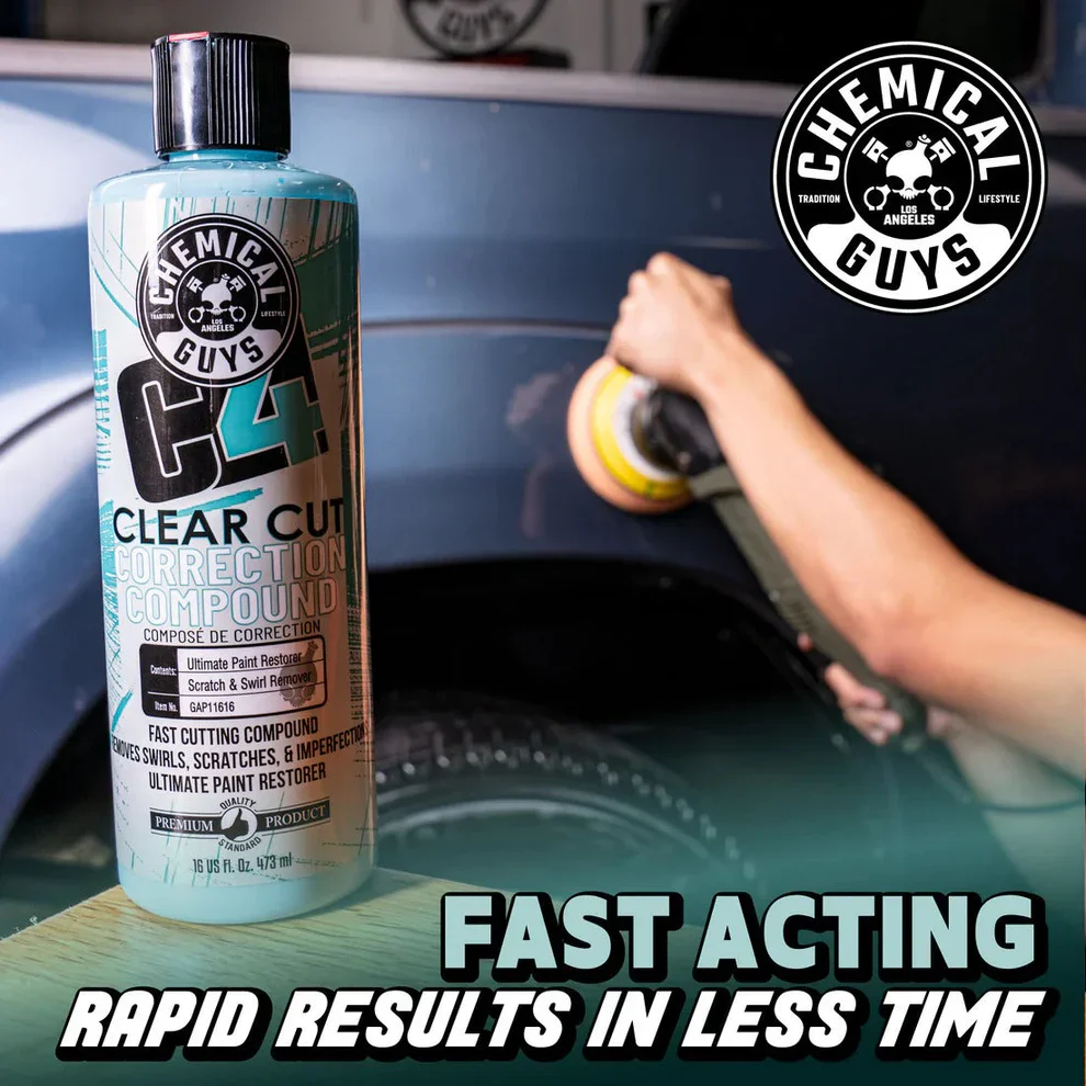Chemical Guys C4 Clear Cut Correction Compound 16oz - Image 18