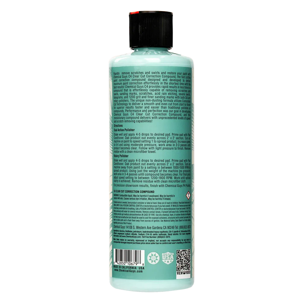 Chemical Guys C4 Clear Cut Correction Compound 16oz - Image 2
