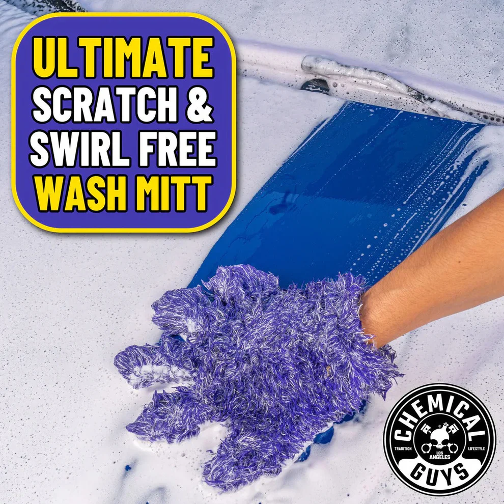 Chemical Guys Furry Five Finger Stranger Helpful Handy Detailing Mitt - Image 10