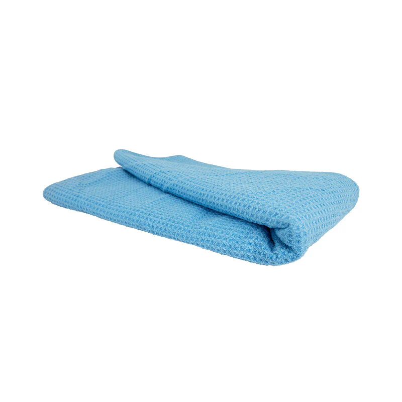 Chemical Guys Glass And Window Waffle Weave Towel Blue 16" X 27" - Image 2