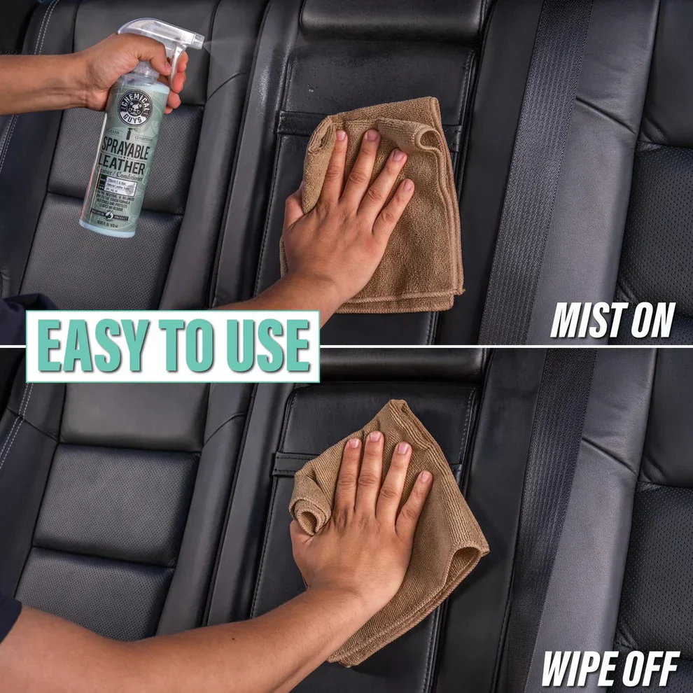 Chemical Guys Sprayable Leather Cleaner & Conditioner with Vitamin E & Aloe 16oz - Image 5