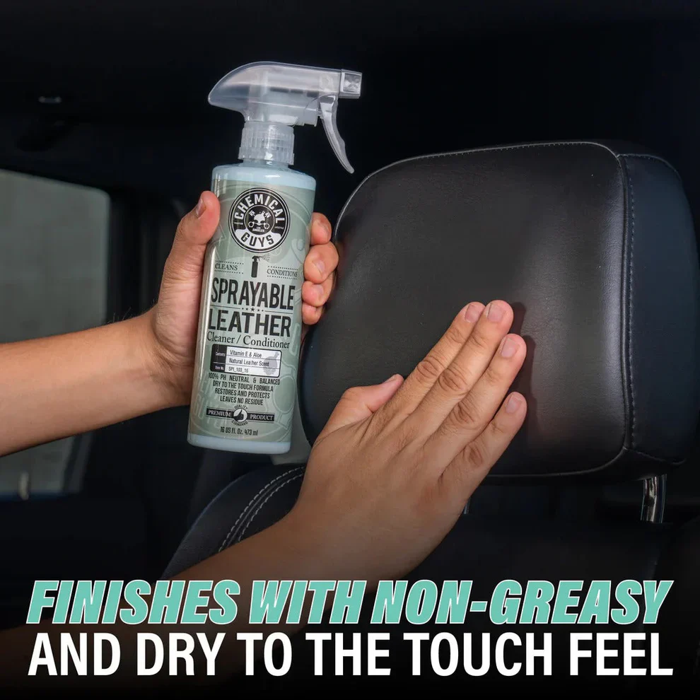 Chemical Guys Sprayable Leather Cleaner & Conditioner with Vitamin E & Aloe 16oz - Image 8