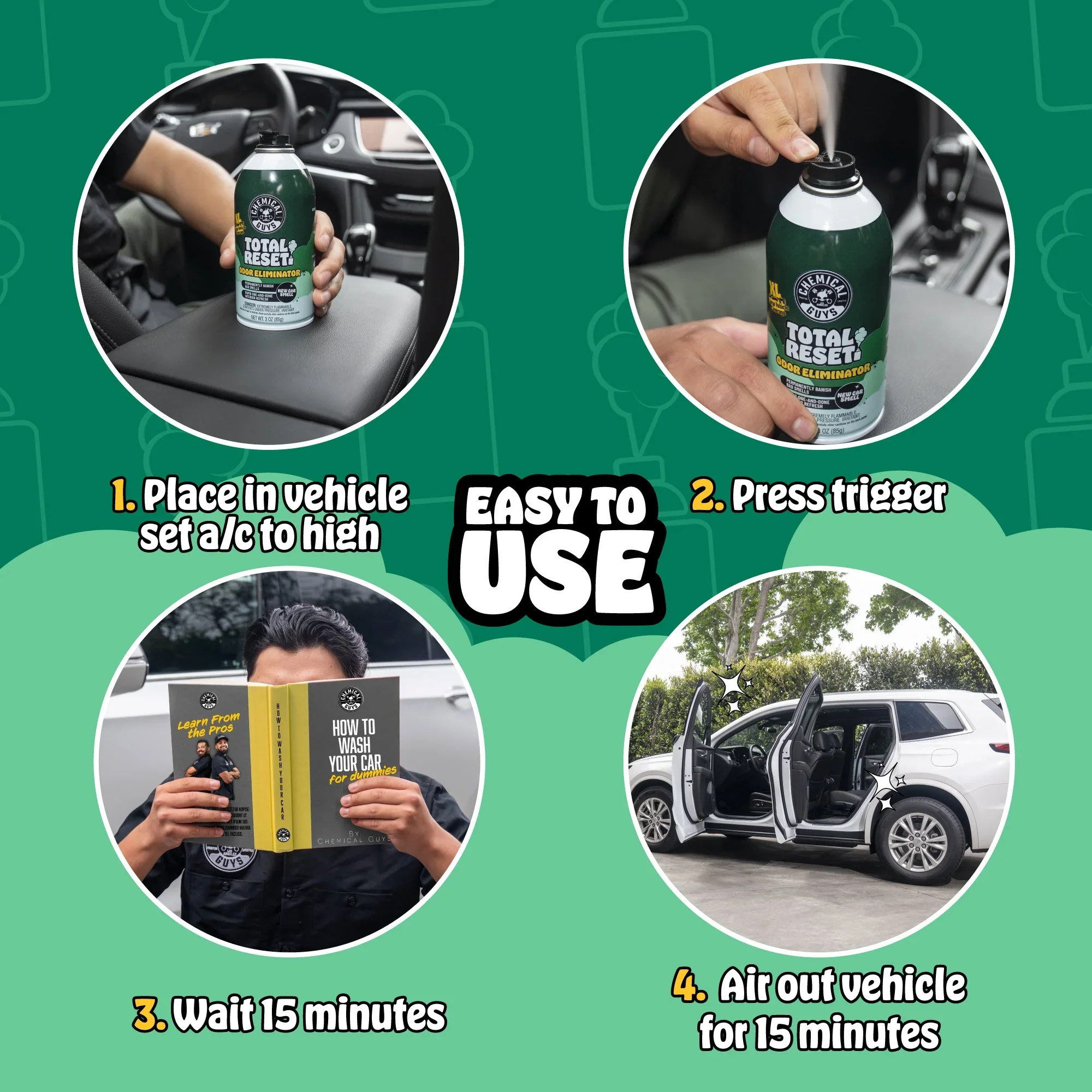 Chemical Guys Total Reset Odour Eliminator New Car - Image 3