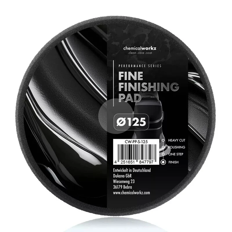 chemicalworkz Fine Finishing Performance Pad 125mm Black