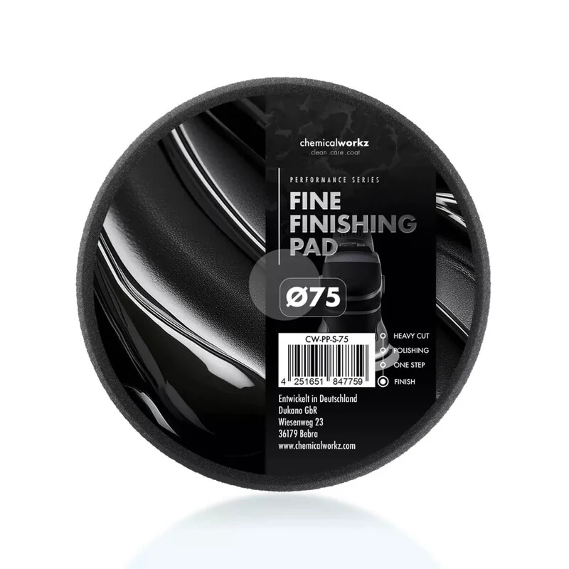 chemicalworkz Fine Finishing Performance Pad 75mm Black