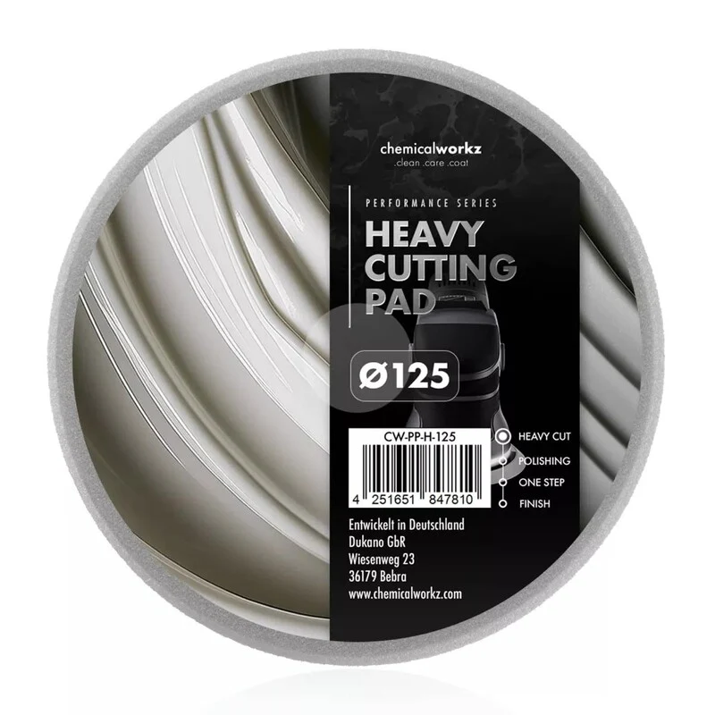 chemicalworkz Heavy Cutting Performance Pad 125mm Grey