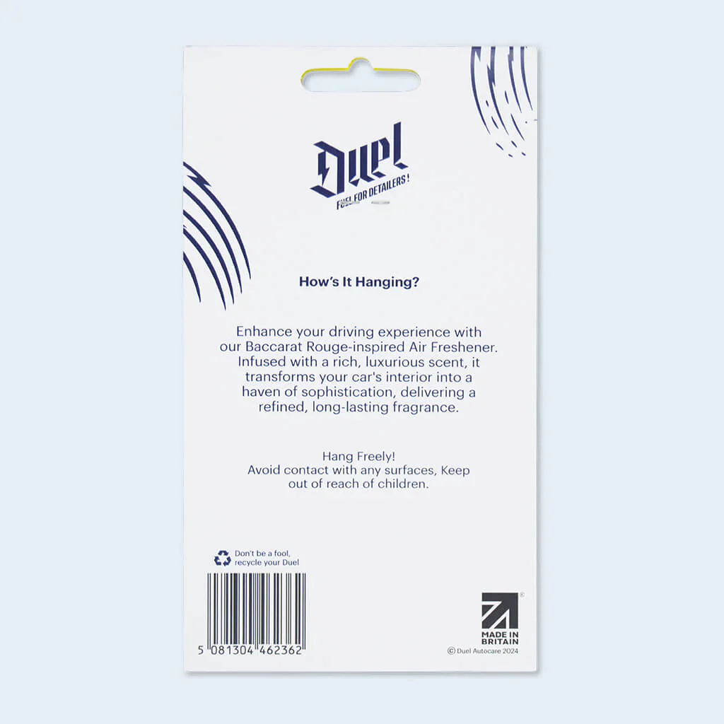 Duel Hanging Air Freshener – Baccarat Rouge - Image 3