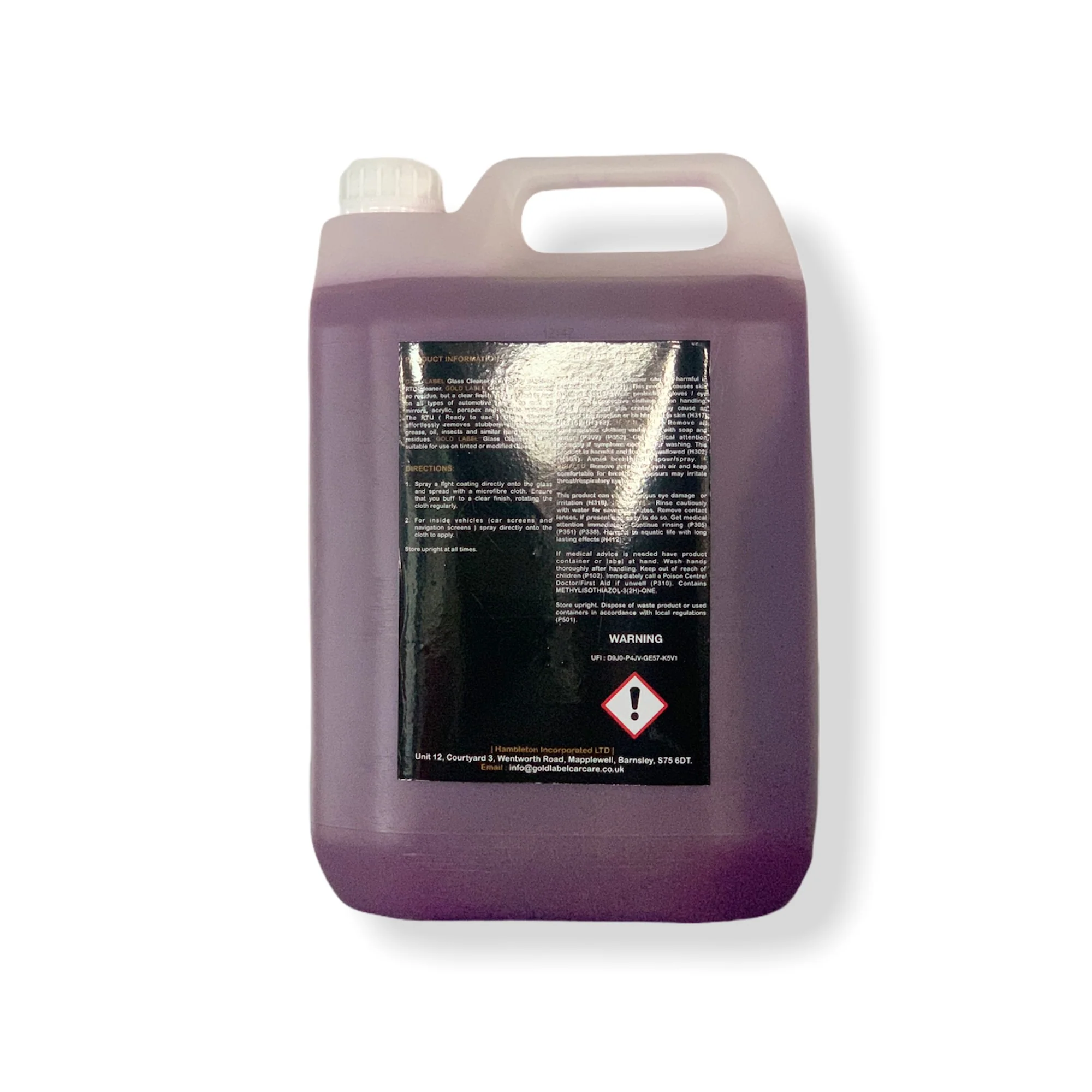 Gold Label Amethyst Glass Cleaner 5L - Image 2