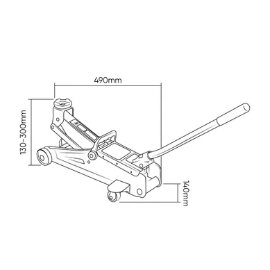 JBM - 2 Tonne Hydraulic Trolley Jack - Image 5