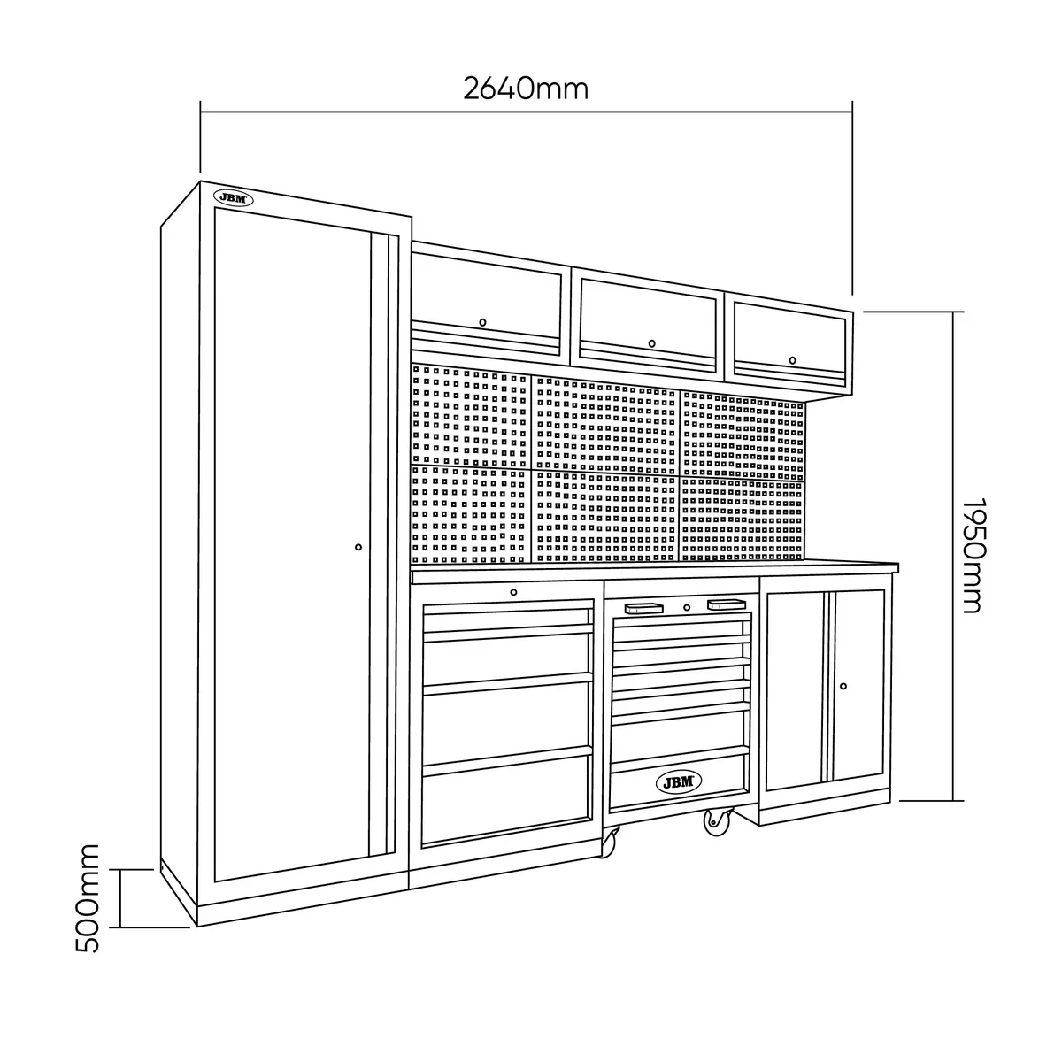 JBM Workshop Module Storage System 18 pcs (Tools Included) - Image 8