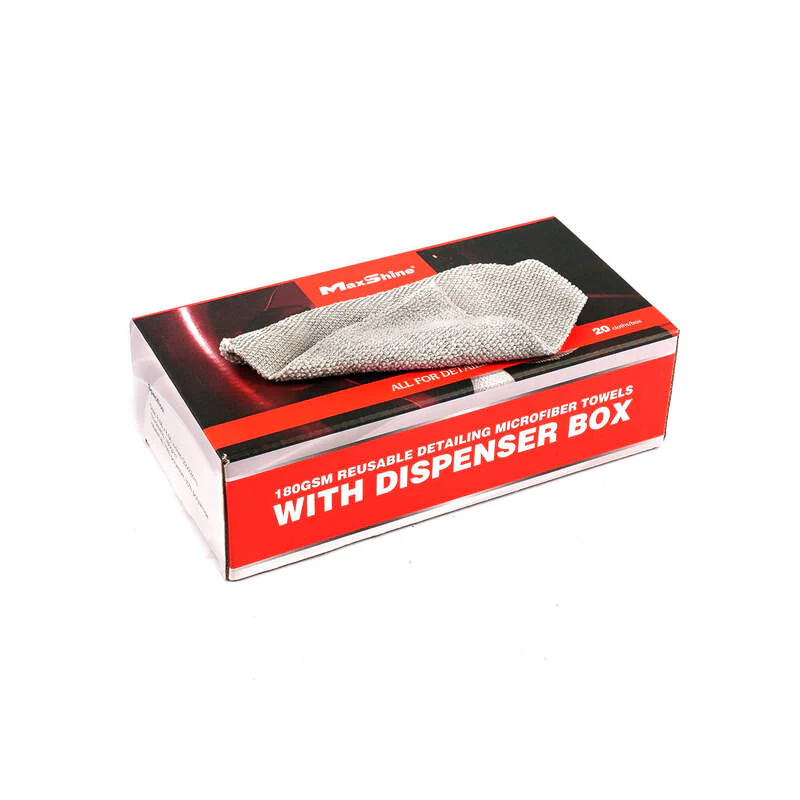 Maxshine 180GSM Reusable Detailing Microfibre Towels with Dispenser Box - Image 4