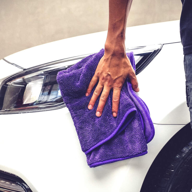 Maxshine 600GSM Purple Single Twisted Loop Drying Towel 24″ x 36″ (60 x 90cm) - Image 3