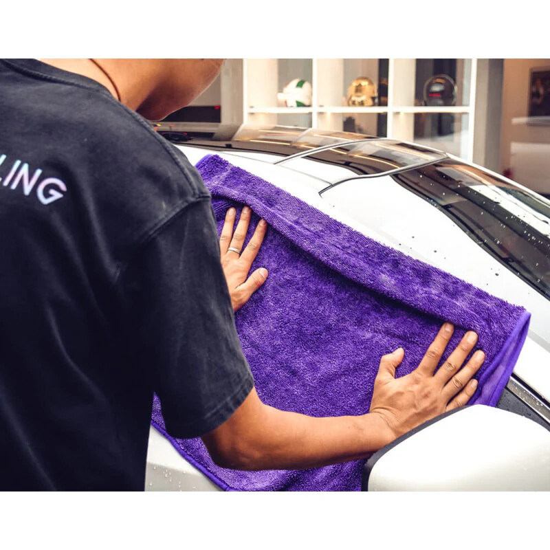 Maxshine 600GSM Purple Single Twisted Loop Drying Towel 24″ x 36″ (60 x 90cm) - Image 4