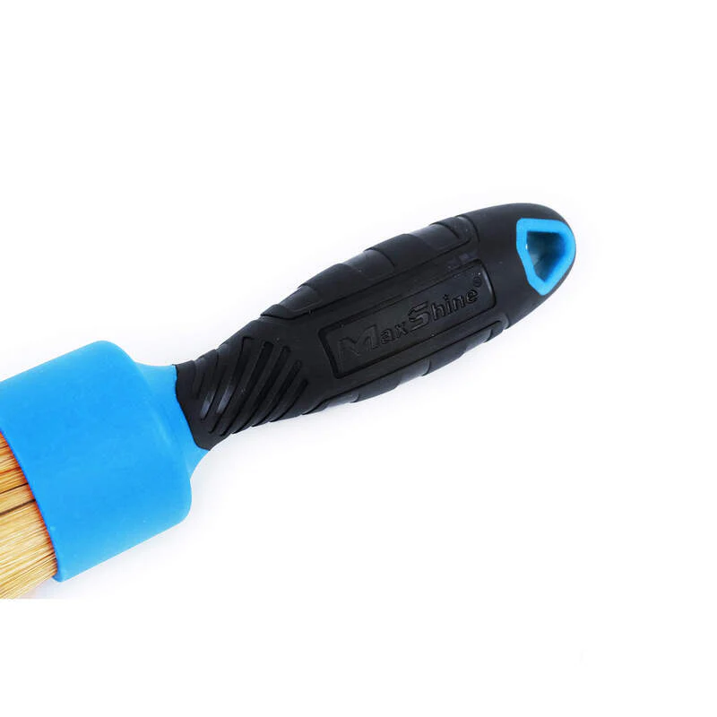 Maxshine Natural Boar’s Hair Detailing Stubby Brush - Blue - Image 3