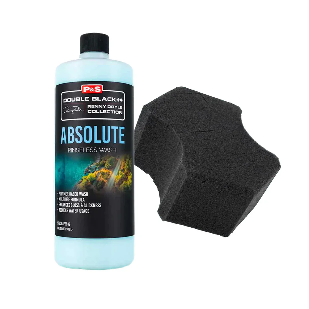 P&S Absolute Rinseless Wash & The Rag Company Ultra Safe Sponge Combo