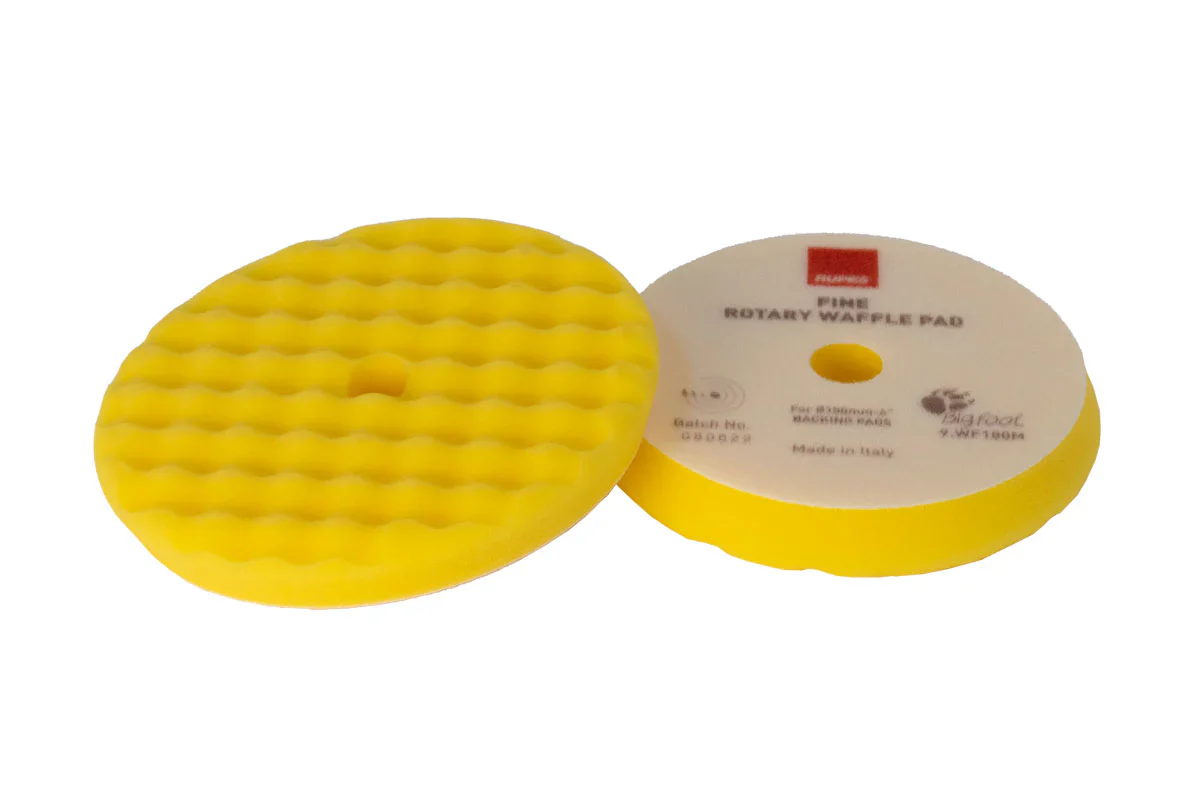 RUPES Yellow Rotary Waffle Pad - Fine