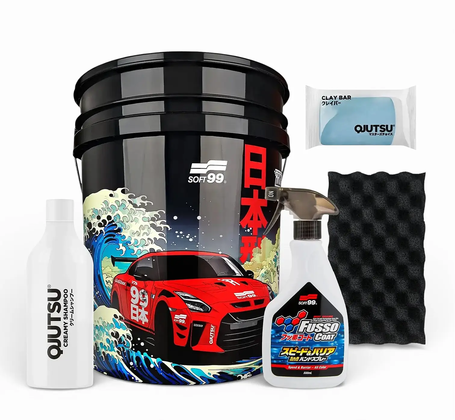 Soft 99 Car Wash Bucket Set (Includes Chemicals)