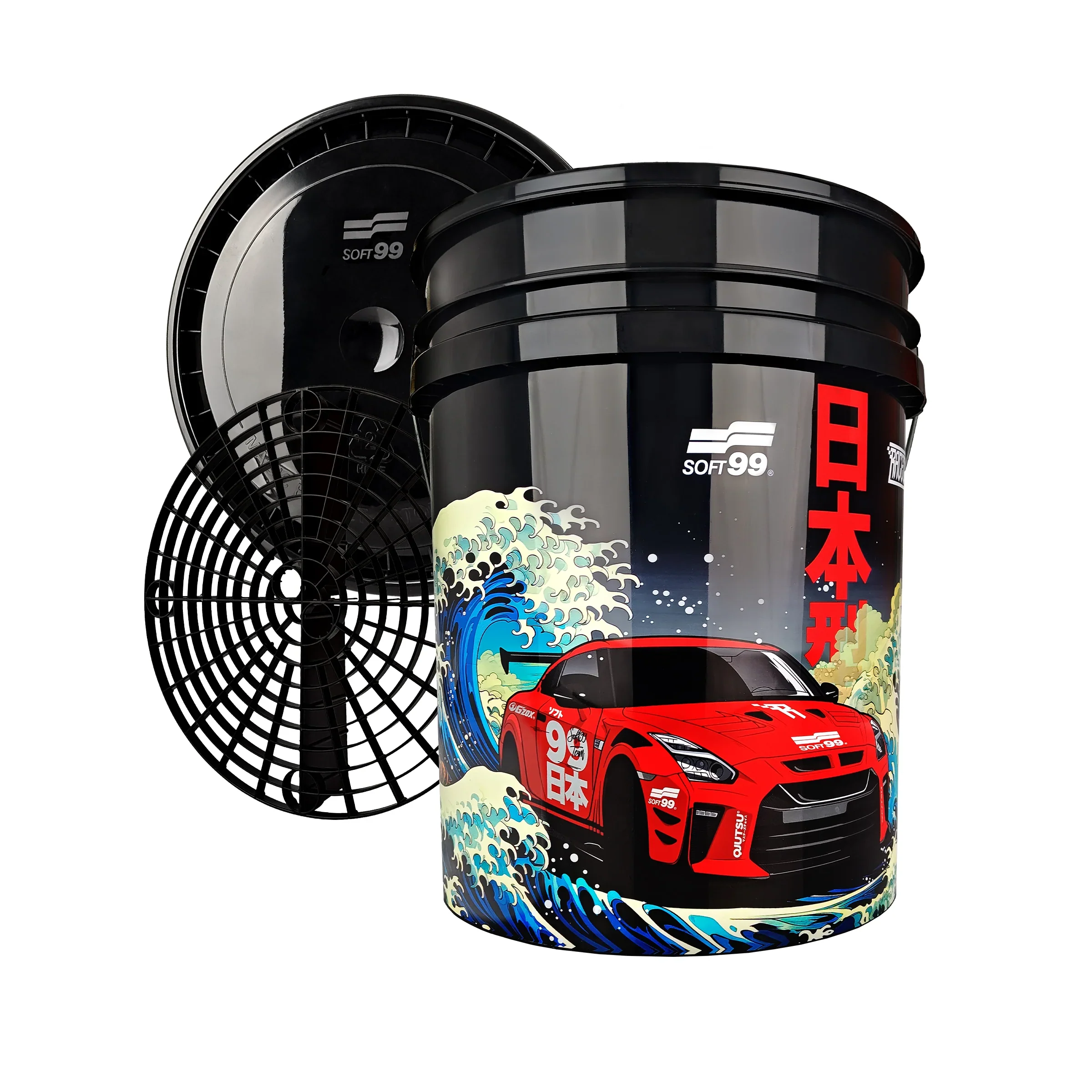Soft 99 Bucket, Grit Guard & Lid Bundle