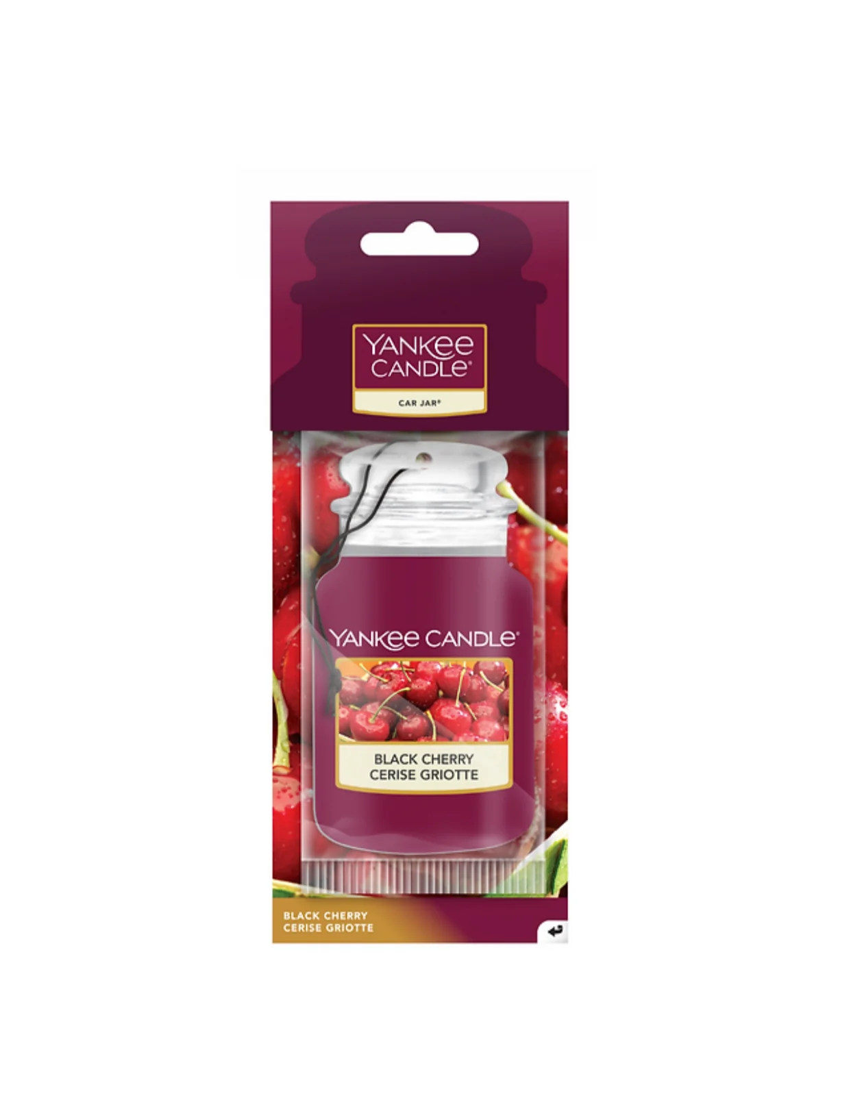 Yankee Candle Car Jar Hanging Air Freshener Black Cherry